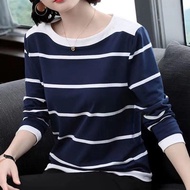 baju t shirt perempuan tshirt women Korean Fashion loose Plus Size Blouse Fashion Casual Loose Tops Long Sleeve T-shirt Baju Lengan Panjang