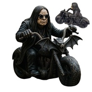 Retro Ozzy Motorcycle Rider Statue Figurine Desk Fans Decor Ozzy Osbourne 1948–2025 for Home & Party