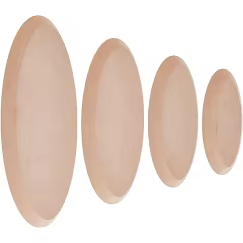 4Pcs 4 Sizes Oval Pottery Molds Ceramics Plate Forming Molds Ceramic Mold for Clay Pottery Boards fo