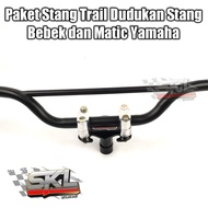 Paket Dudukan Stang Racing Trondol Matic Dan Bebek supra jupiter shogun beat mio spin scoopy blade r