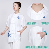 Tai Ji Suit Women's New 2024 Summer Classy Linen Cotton and Linen Spring and Summer Tai Chi Exercise Clothing Eight Sections Brocade Thin
