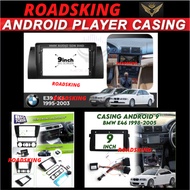 CAR AUDIO CASING ANDROID 9 INCH BMW E46 E90 E93 E39 E53 CANBUS CABLE SOCKET FULL SET