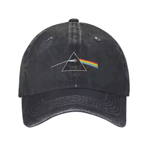 Band P-Pink Floyds Break Triangel Rainbow Sun Baseball Cap Couple Print Hip Hop Hats Casual Hunting 