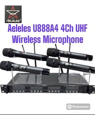 Aeleles U888A-4 4Ch Professional UHF Microphone (原裝行貨，一年保養）