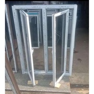 KUSEN JENDELA ALUMINIUM MODEL DABEL/GANDENG UKURAN 120*100 BISA COSTUM UKURAN,MODEL,WARNA SESUAI REQ
