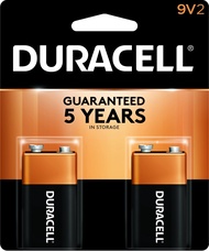 Duracell - CopperTop 9V Alkaline Batteries - long lasting, all-purpose 9 Volt battery for household 