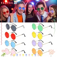 CLEVER Metal Sunglasses Party Hippie Disco Circle Glasses