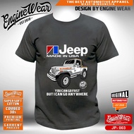 Kaos Jeep CJ7 cj6 Tshirt mobil Baju Offroad 4x4 4WD Four wheel drive willys wrangler Cherokee rubico