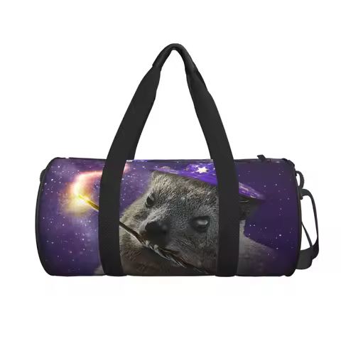 Awawa Kadabra Rock Hyrax Wizard Large Duffle Gym Bag Waterproof Duffle Travel Bags Handbags Fitness