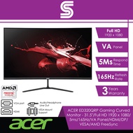 ACER ED320QRP Gaming Curved Monitor - 31.5"/Full HD 1920 x 1080/5ms/165Hz/VA Panel/HDMI/DP/VESA/AMD 