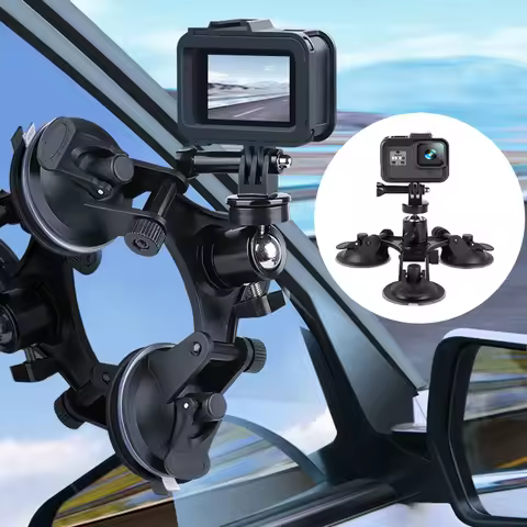 Action Camera Suction Cup for GoPro Hero11 10 9 8 7 6 Black SJCAM SJ7 Yi 4K Go Pro Mount Glass Sucke