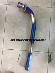 Cổ pô titan gắn pô zin cho xe Dream Wave Sirius