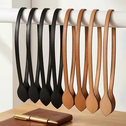 Vachetta Shoulder Bag Strap Replacement for LV Neverfull Handbag Premium Leather Kit with Sewing Rop