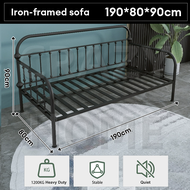 𝙍𝙚𝙖𝙙𝙮 𝙎𝙩𝙤𝙘𝙠 Heavy Duty Day Bed Katil Siang Sofa Bed Queen 1/2/3 Seater Metal Bed Katil Bujang - Blac