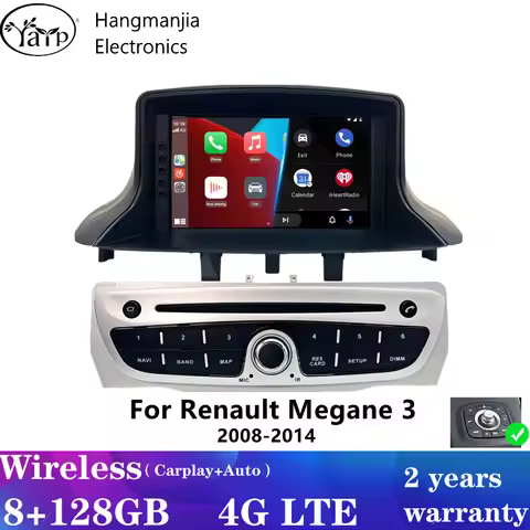hangmanjia Android Auto Radio For Renault Megane 3 Fluence Samsung SM3 2008 - 2014 4G Car Multimedia