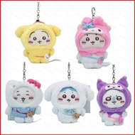ST1 Sanrio x Chiikawa usagi Hachiware Furuhonya Cute Dress-Up Cartoon Plushie Bag Charm Kawaii Keych
