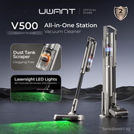 Uwant V500 Cordless Vacuum Cleaner | All in One Station | Dust Tank Scraper | Green LED Lights | 60 