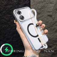 Suitable for OPPO A17 OPPO A17K OPPO A97 5G OPPO A60 the new leather stripe magnetic suction ring+ha