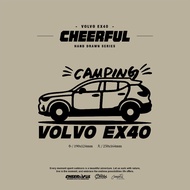 < CHEERFUL > VOLVO EX40 Hand-Painted CAMPING Style Car Sticker OUTDOOR