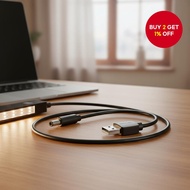 Vention 1.5M USB to DC 5.5mm 3.5mm Power Cord for Hub/Mini Fan/Table Lamp 28 AWG Tuning Fork