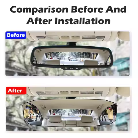 Car Baby Mirrors Interior Rear View Mirror Wide Angle Convex Rearview Mirror Anti Glare Large Vision