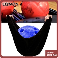 LIZMON Bowling Ball Cleaning Bag, Super Soft Microfiber High Elasticity Bowling Carry Bag, Black Col
