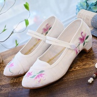 Original Hanfu Shoes Beijing Cloth Shoes Shallow Memories Ethnic Style Embroidered Shoes Beijing Clo