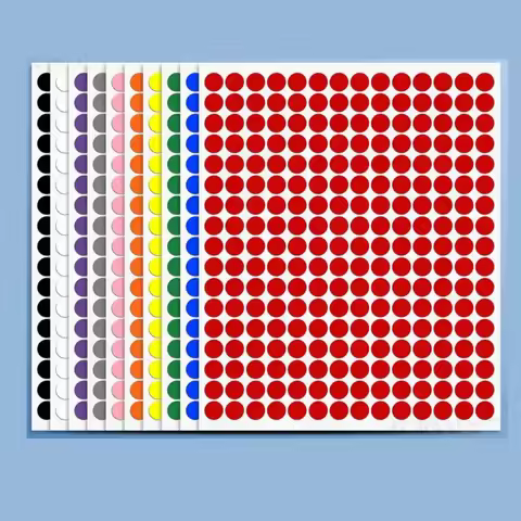 10 Sheet /2380pcs Round Coding Dot Labels Self Adhesive Stickers Office School Supplier Small Circle