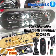 Amplifier Stereo D900 Bluetooth 5.0 HiFi – AUX USB TF System Clear