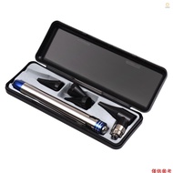 2 in 1 Otoscope and Eyes Diagnostic Tool Kit with LED Light 4mm Replaceable Ear Tips Portable Stainl