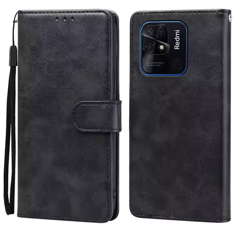 For Redmi 10C Case Soft Silicone Wallet Leather Case For Xiaomi Redmi 10C Case Flip Cover For Redmi 