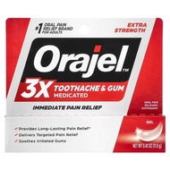 Orajel Extra Strength, Instant Pain Relief Gel, 3X Medicated For Toothache & Gum, 0.42 oz (11.9 g)