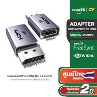 UGREEN อะแดปเตอร์ DP to HDMI 4K (1.2 to 2.0) รองรับการ์ดจอ AMD/NVIDIA (2 ชิ้น) รุ่น 55935
