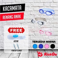 UNGU KickGo Anti-Fog Swimming Goggles for Kids and Teens, Free Box, Ready Color Purple, Black, Pinkb