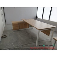 7 Feet Manager Table Director Table (2160 X 900 X 1600 X 450 X H 750 mm) - Home & Office System - V-