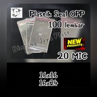 Opp plastic packaging size 16x16, 16x24, 18x24 cm ~ PURE 20 MICRON.