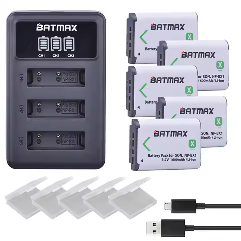 NP-BX1 np bx1 Battery + 3 Slots LCD Charger for Sony DSC-RX100 DSC-WX500 IV HX300 WX300 HDR-AS15 X30