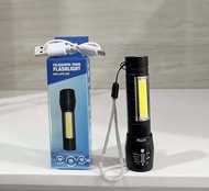 SR - Senter Swat Mini LED Zoom Super Terang / Lampu Senter USB Charger / Senter Swat Police Flashlig