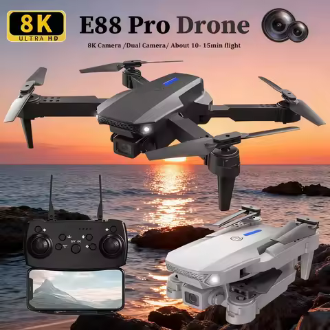 E88PRO Drone 8K 5G HD Dual Camera Aerial Photography Remote control screen display Control Aircraft 