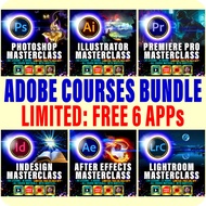 Video Course - Bundle PS AI LR PR AE ID For PC Windows - Learn How To Use Adobe Software