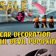 3 PACKS Goth Punk Lil Devil Pumpkin Ghost Decor Thanksgiving Table Decorations Halloween Miniature P