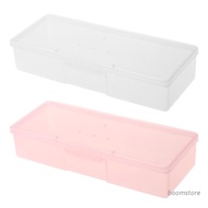 Plastic box for brushes, files, and nail tools