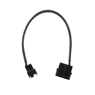 R* 27cm 10 63in Fan Power Adapter Cable 1 to 1 Ways 4-Pin Molex Male to 3-Pin 4-Pin PWM Sleeved Fan 