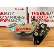 100% BREMBO P4 SILVER RED LOGO 4 POT FOR NVX155 NVX V1 V2 FRONT 260MM CALIPER BRACKET PNP TERUS