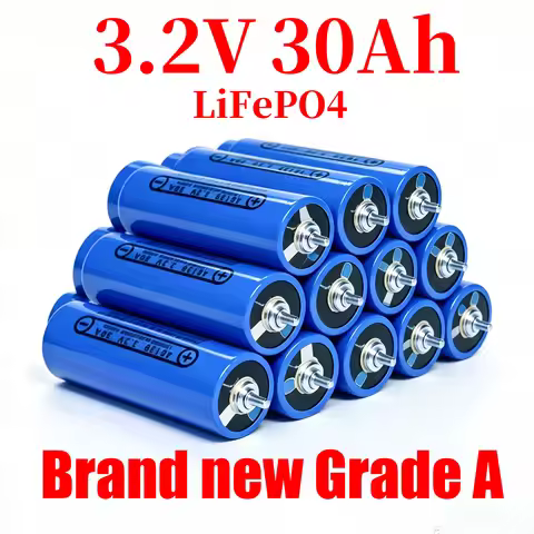 Brand New A+ Grade 3.2V 30Ah LiFePO4 Lithium Iron Phosphate Battery 64Wh 4000 Cycles Aluminum Shell 