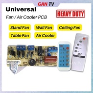 Heavy Duty Universal Air Cooler/Stand/Wall/Table/Ceiling Fan PCB Board SCL-FB01E Speed High Low Medium w Remote GANTV
