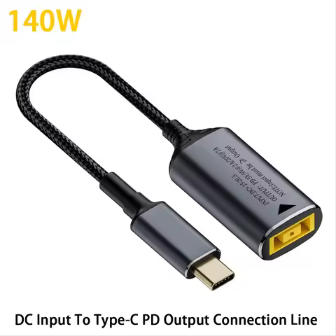 140W DC Square Plug Universal Laptop Charger to 5V 9V 20V USB-C Type-C PD Power Adapter Converter Fa