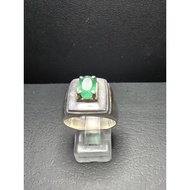 Cincin Zamrud Colombia Asli (Natural Emerald Silver Ring )
