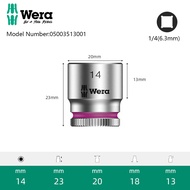 [Mian] WERA Zklop 8790 HMA 1/4 "หัวหกเหลี่ยมซ็อกเก็ต4Mm 4.5Mm 5Mm 5.5Mm 6Mm 8Mm 9Mm 10Mm 11Mm 12Mm 1