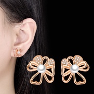 Hibiscus Flower Earrings Light Luxury Fashionable Temperament Matching Fresh Flower Shape Fresh